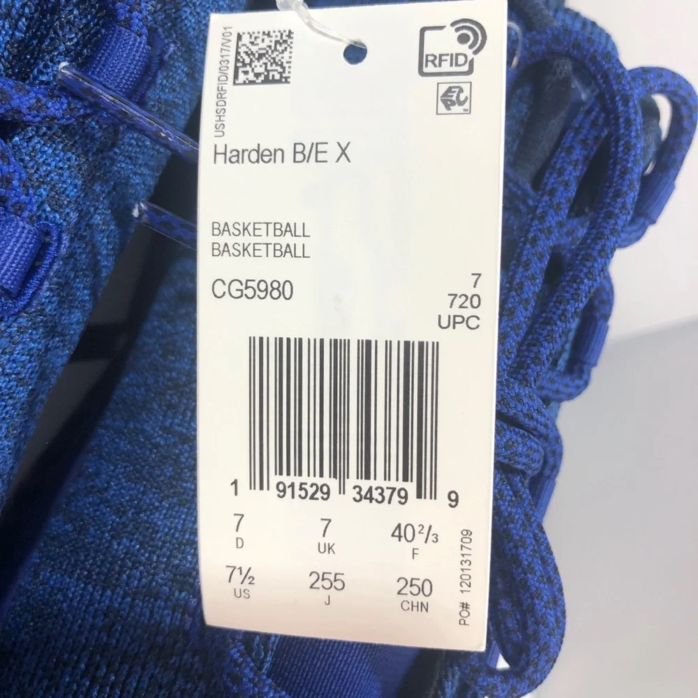 ADIDAS Harden B/E X Mystery Ink blue MENS 7.5 basketball Sneakers Shoes CG5980